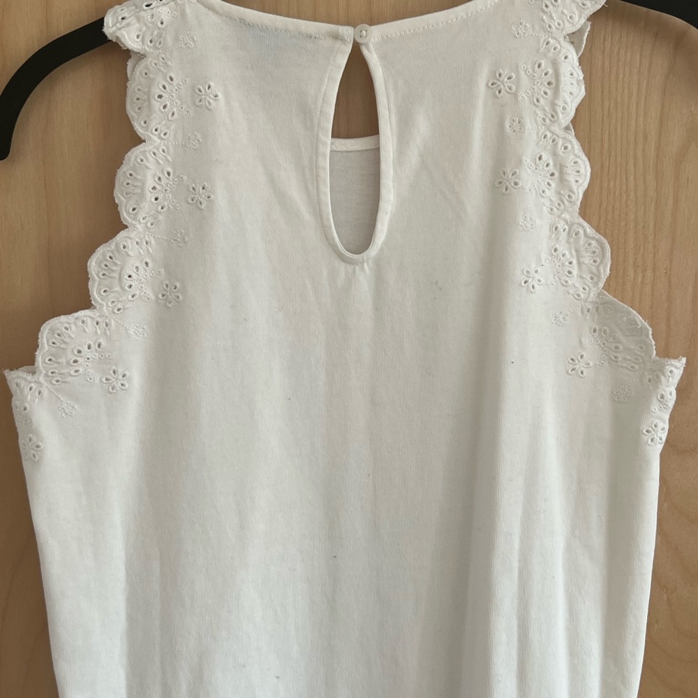 J.CREW EYELET SCALLOPED TRIM PETITE SHIFT DRESS - Picture 2 of 11